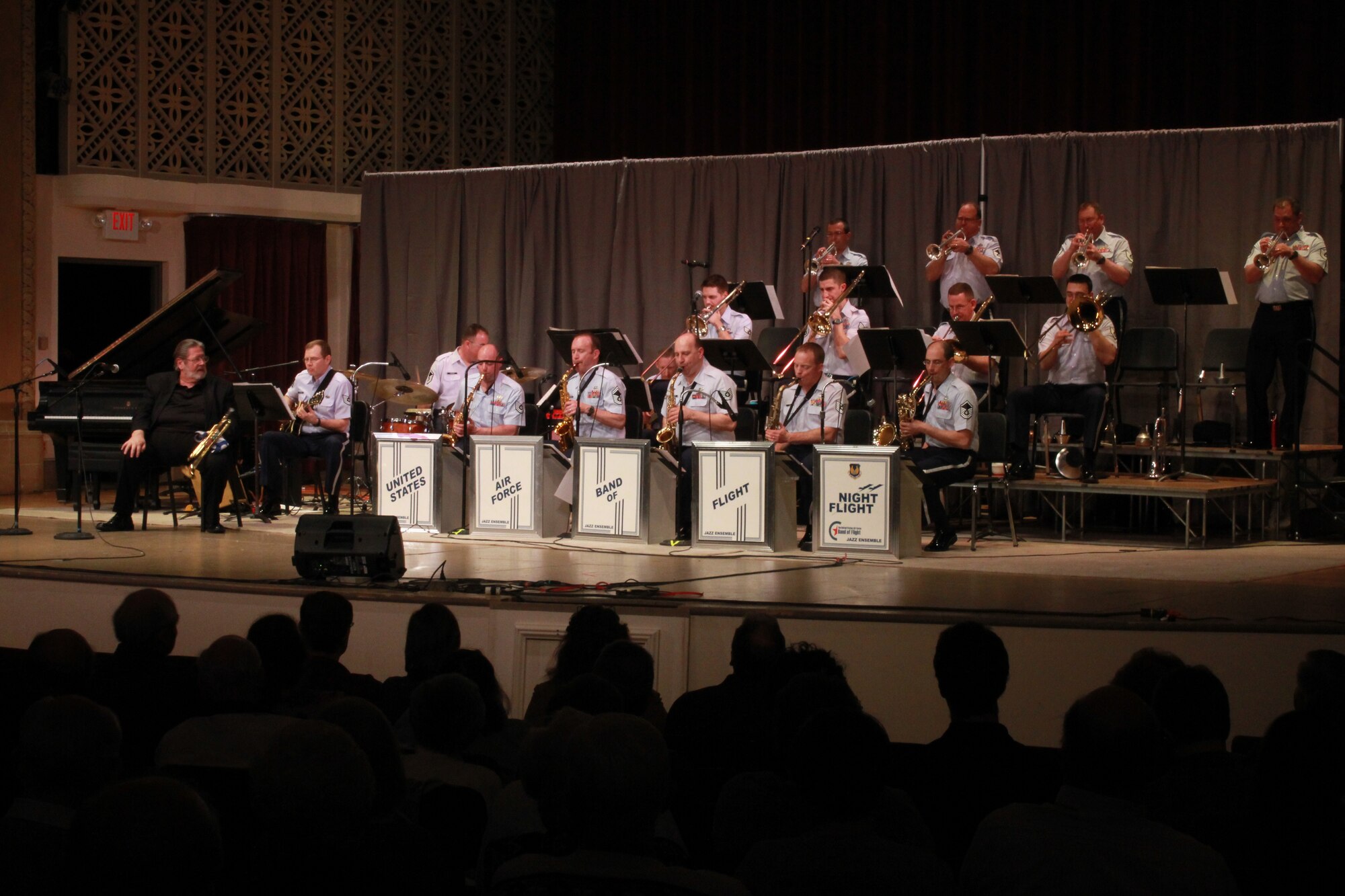The Night Flight Jazz Ensemble will present ‘Big Band Legends’ on Saturday, March 2nd at the National Museum of the United States Air Force.  This year’s concert will feature the music of Glenn Miller, Tommy Dorsey, Count Basie, Duke Ellington, Stan Kenton, Maynard Ferguson, and others.  (US Air Force photo/TSgt Dan Bentley)