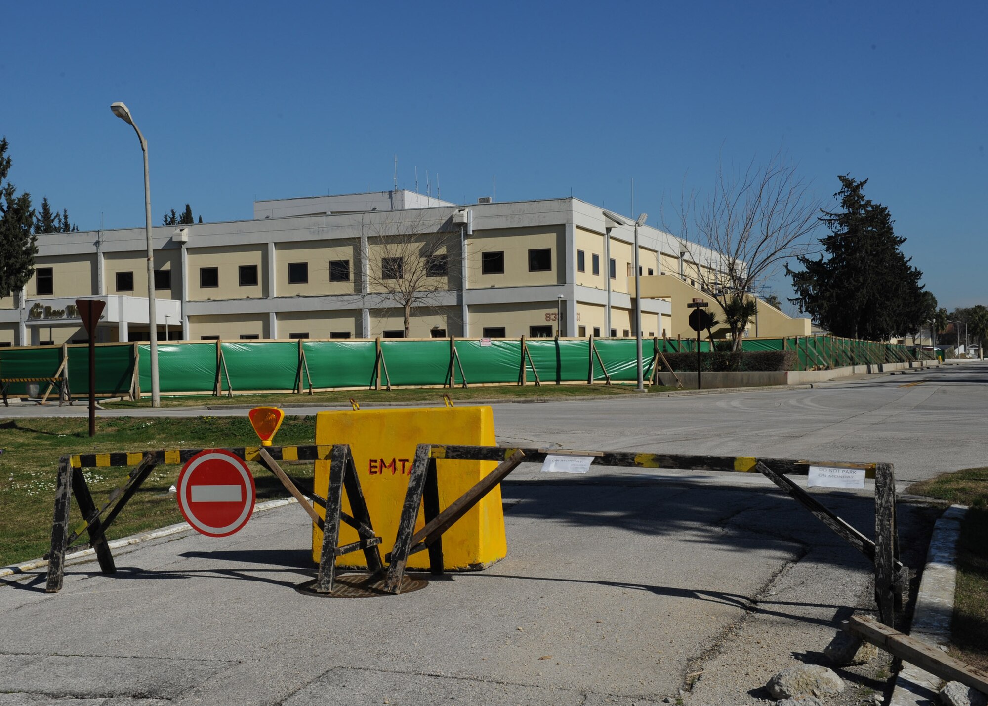Incirlik Air Base is undergoing several construction projects to improve traffic safety and quality of life for community members. Motorists and bicyclists are advised and encouraged to help keep Incirlik safe by obeying speed limits and parking in designated areas to help ensure a safe transition throughout the process. (U.S. Air Force photo by Staff Sgt. Marissa Tucker/Released)