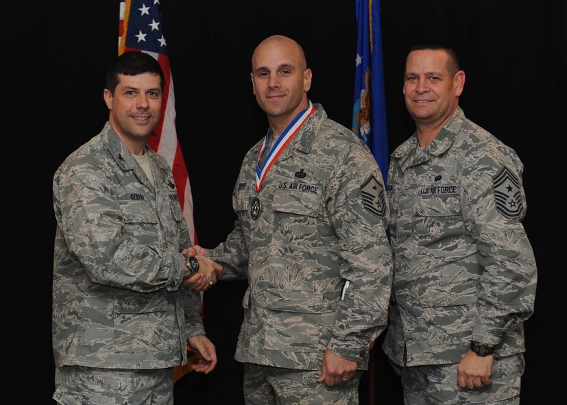 Master Sgt. David Bedner, 2nd Medical Group, is nominated for the 2nd Bomb Wing First Sergeant of the year. (U.S. Air Force photo/Airman 1st Class Benjamin Gonsier)