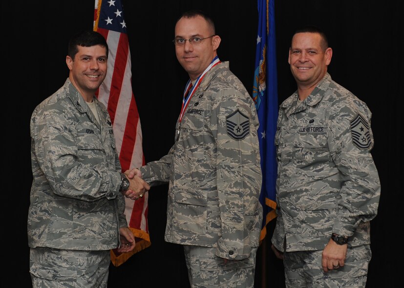 Master Sgt. Marcus Kelley, 2nd Operations Group, is nominated for the 2nd Bomb Wing NCO of the year. (U.S. Air Force Photo/Airman 1st Class Benjamin Gonsier)