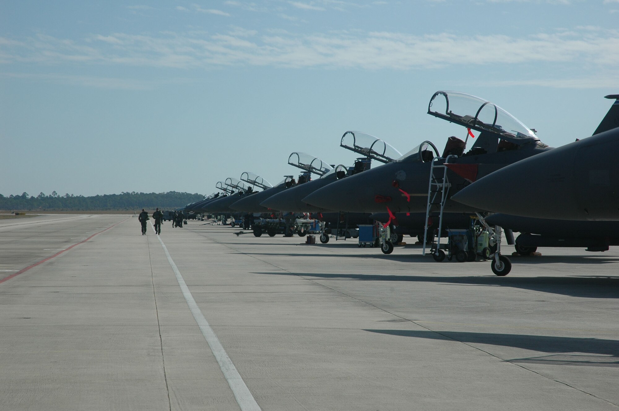 The Florida Air National Guard participated in Combat Archer Jan. 29 at Tyndall Air Force Base, Fla. The 53rd Weapons Evaluation Group recently conducted the air-to-air Weapons System Evaluation Program, known as Combat Archer, which exercises and evaluates the air-to-air weapon system capability of combat aircraft. (U.S. Air Force photo by Master Sgt. J. Scott Wilcox)