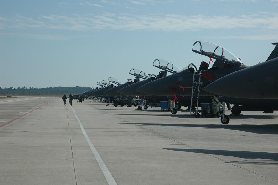 The Florida Air National Guard participated in Combat Archer Jan. 29 at Tyndall Air Force Base, Fla. The 53rd Weapons Evaluation Group recently conducted the air-to-air Weapons System Evaluation Program, known as Combat Archer, which exercises and evaluates the air-to-air weapon system capability of combat aircraft. (U.S. Air Force photo by Master Sgt. J. Scott Wilcox)