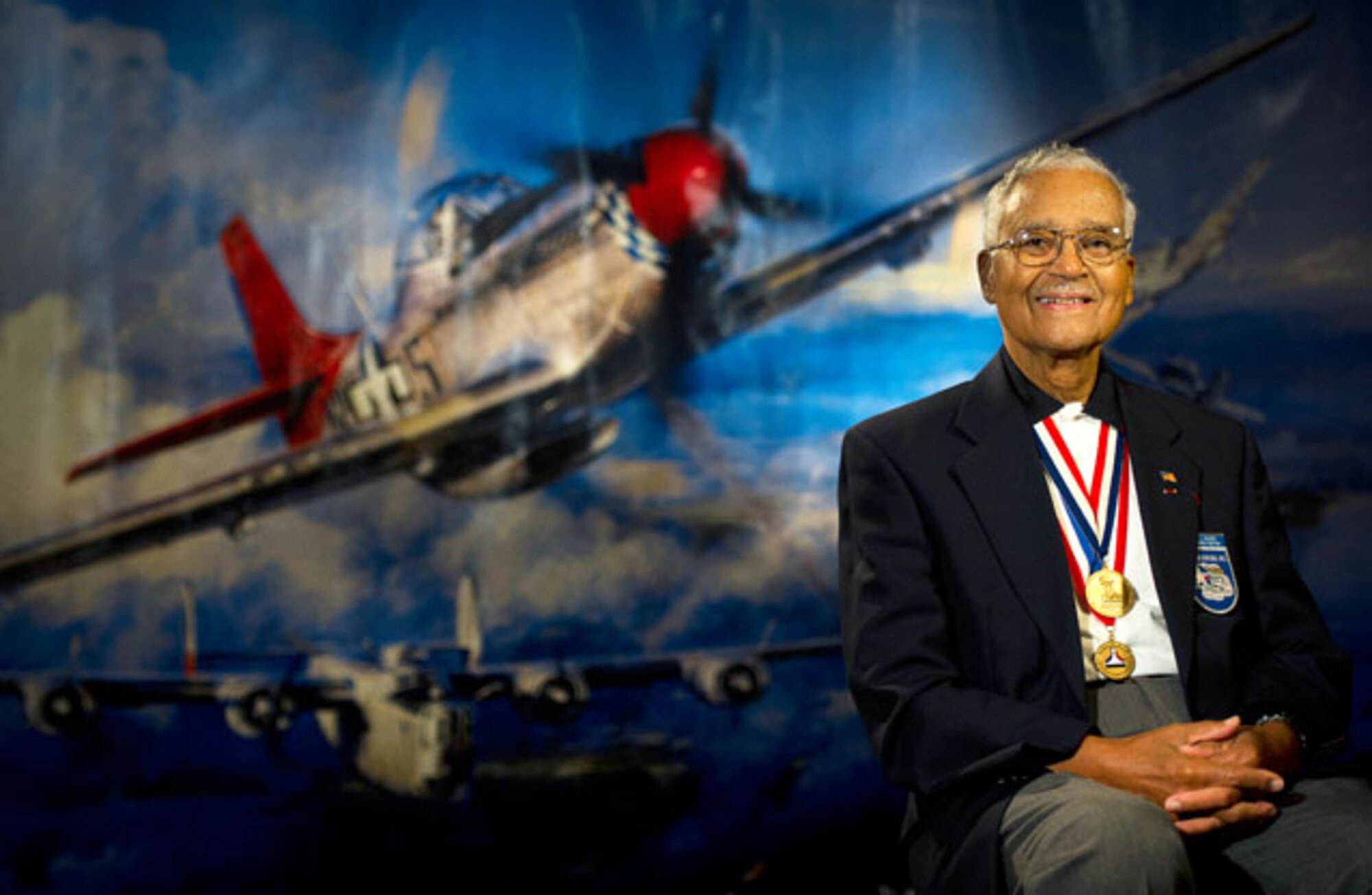 Retired Col. Charles McGee, an original Tuskegee Airman, will serve as the guest speaker during the African American Heritage Month luncheon at the Minuteman Commons Feb. 21. (Photography by Staff Sgt. Vernon Young Jr.)