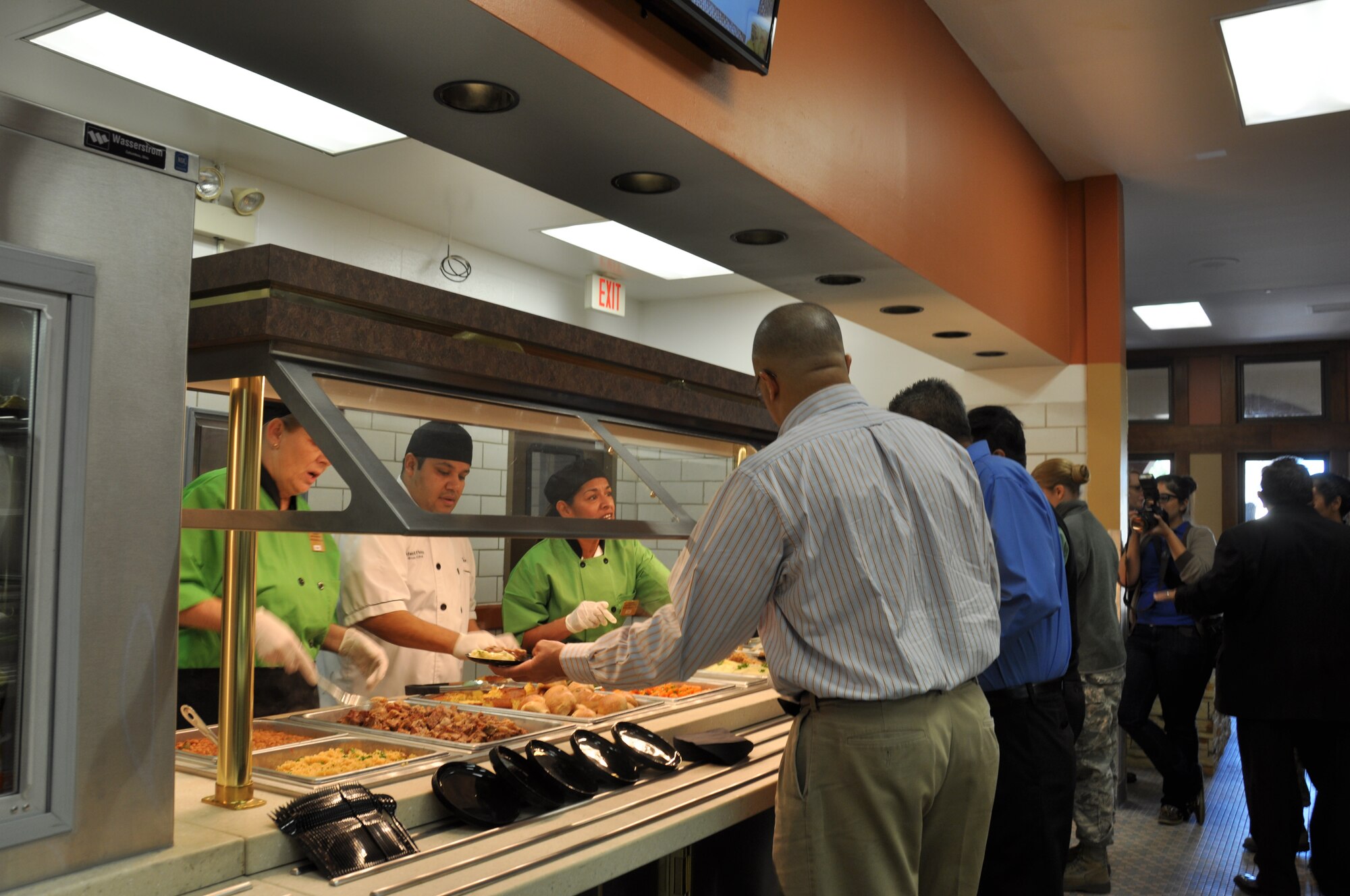 The “Heroes at the Gott” will offer breakfast and lunch, with a choice of healthy food options; grilled foods, Mexican and Italian cuisine, and a carving station. Within the near future, hours of the Community Center will expand to weekend hours, Selrico Services, Inc. anticipates opening during unit training assemblies to support the Guard and Reserve.(U.S. photo/SMSgt Minnie Jones)


