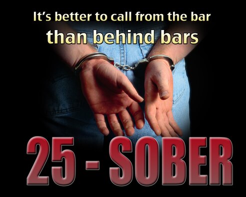 Sober Ride is a base volunteer program that provides a safe ride home to Airmen who make the decision to not drink and drive. They operate Friday and Saturday nights from 10 p.m. to 4:30 a.m. (U.S. Air Force illustration by Airman 1st Class Olivia Bumpers/Released)