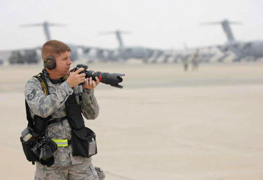 Tech. Sgt Donald R. Allen, 4th Combat Camera, was awarded the “Staff Sergeant Christopher S. Frost Outstanding Communication Noncommissioned Officer” award. (U.S. Air Force photo)