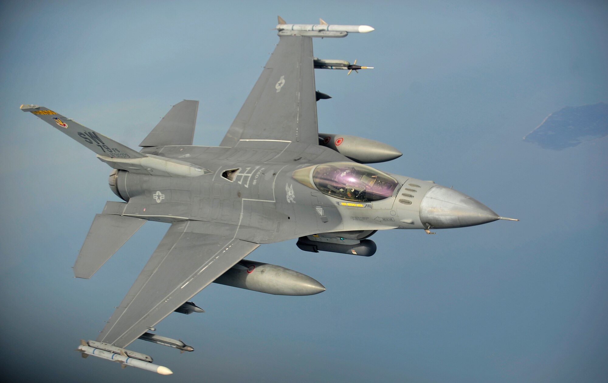 An F-16 Fighting Falcon from Shaw Air Force Base, S.C. prepares for aerial refueling during Exercise Razor Talon at Seymour Johnson Air Force Base, N.C., Feb. 7, 2013. Razor Talon is a monthly, large force exercise and joint-unit training opportunity to employ cutting edge operational concepts such as AirSea and Maritime Air Support on the Atlantic Coast. (U.S. Air Force photo by Master Sgt. Shane A. Cuomo)