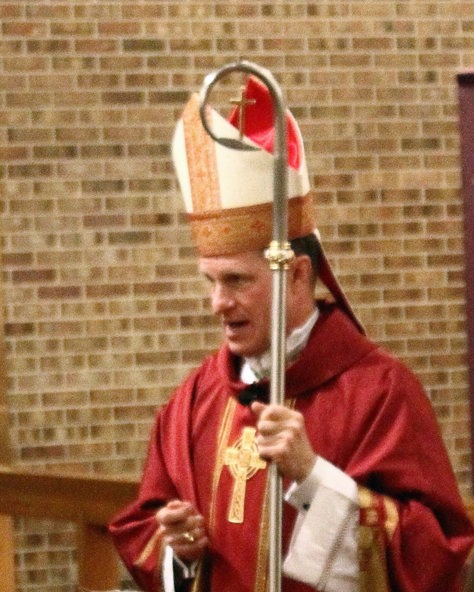 PETERSON AIR FORCE BASE, Colo. -- The Most Reverend Timothy Broglio, archbishop of the Military Services, celebrates confirmation mass Feb. 8 at the Peterson Chapel. Sixteen youth from the congregation received the sacrament of confirmation at the special mass. (U.S. Air Force photo)