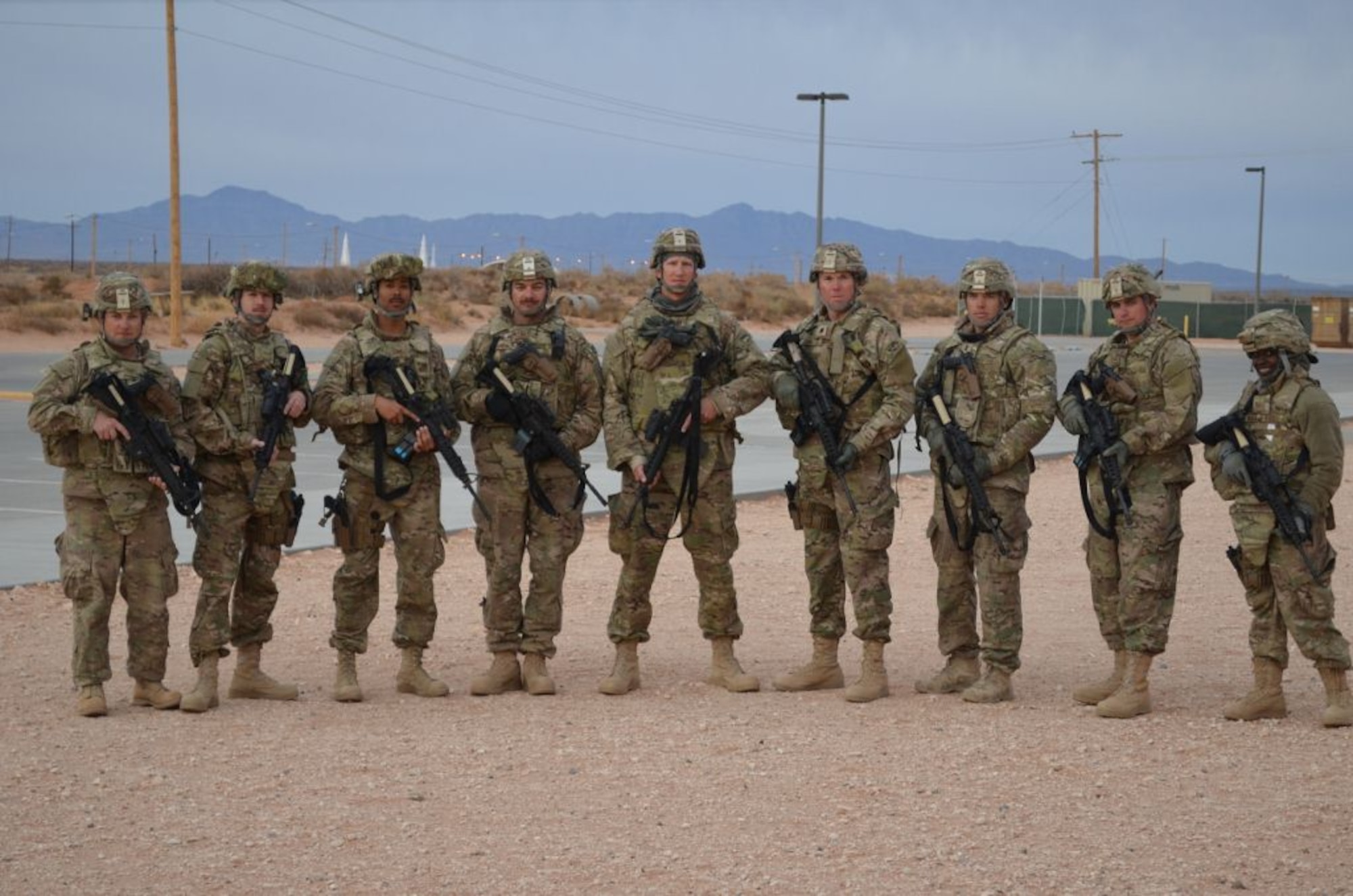 Airmen from the 7th Civil Engineer Squadron attend Combat Skills Training Feb. 4, 2013, at Fort Bliss, Texas. After completion of CST the Dyess engineers deployed to undisclosed locations imbedded within the 1st Expeditionary Civil Engineer Group which operates over-the-horizon missions as Air Force’s sole theater engineer force throughout Southwest Asia. (Courtesy Photo)