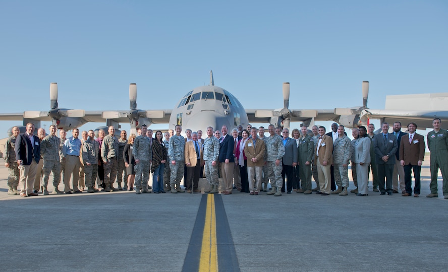 Moody commanders and honorary commanders pose for a photo after a ceremony at Moody Air Force Base, Ga., Feb. 15, 2013. There are currently 31 honorary commanders who participate in official and social functions at Moody. (U.S. Air Force photo by Senior Airman Douglas Ellis/Released)
