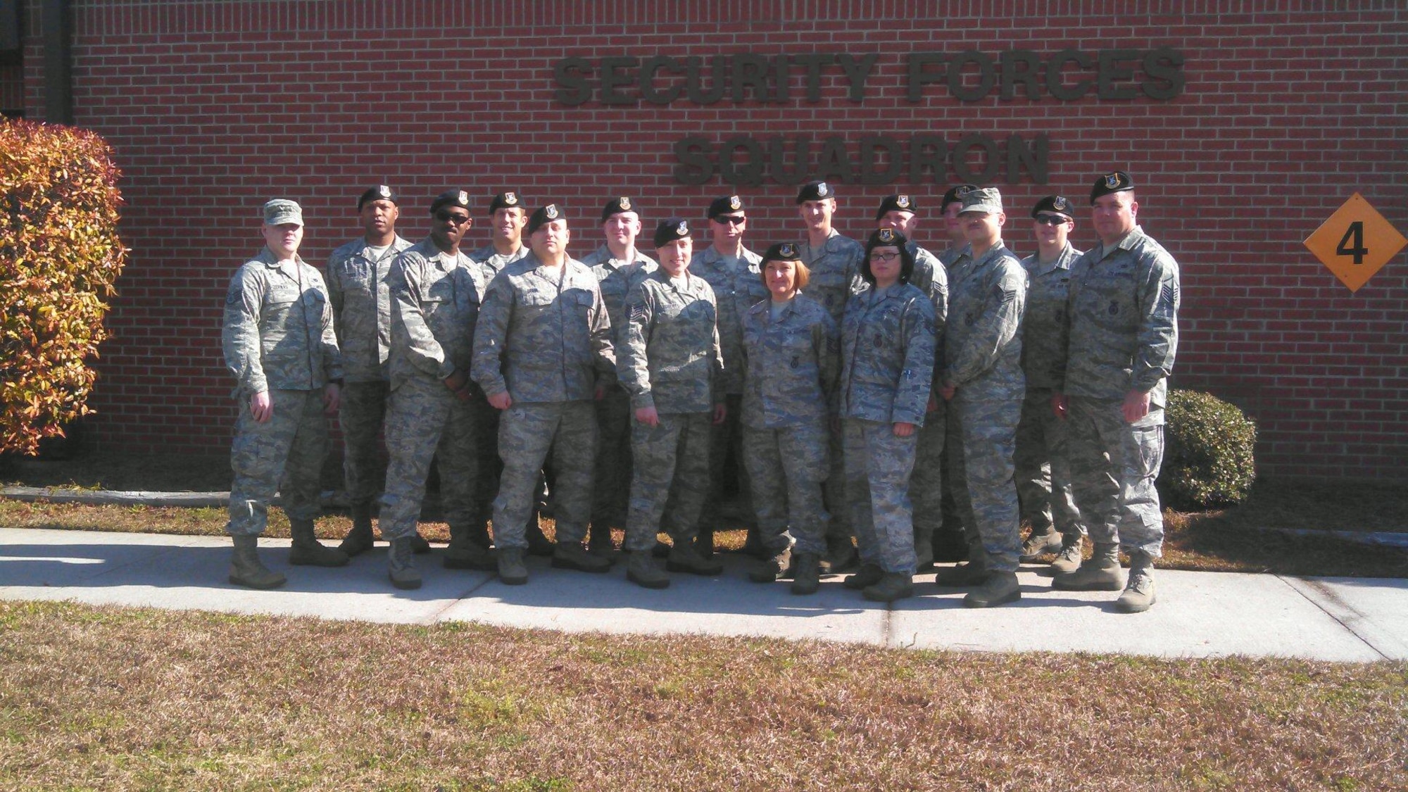 Minnesota Air National Guard Airmen from the 133rd Security Forces Squadron recently completed a two-week training exercise at Joint Base Charleston, S.C. The 133rd SFS Airmen received active-duty experience by training with the 628th Security Force Squadron. (Courtesy photo)