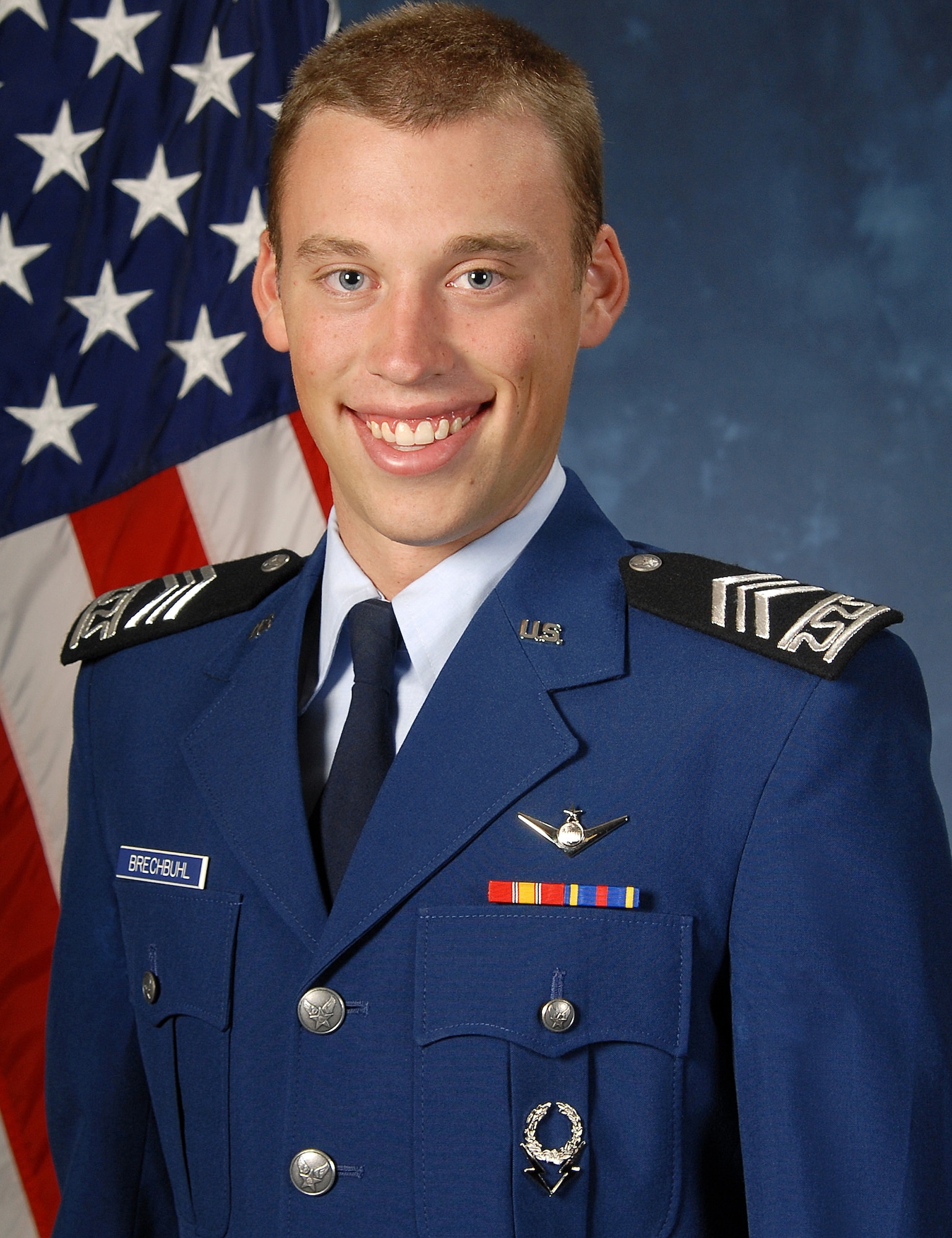 Cadet Christian Brechbuhl is assigned to Cadet Squadron 31 at the Air Force Academy in Colorado Springs, Colo. (U.S. Air Force photo)