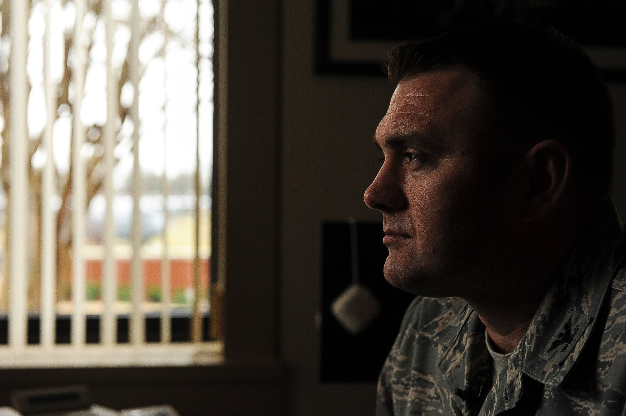 Col. Tracey Watkins, 19th Mission Support Group commander, is interviewed Feb. 12, 2013, at Little Rock Air Force Base, Ark. Watkins has been at Little Rock Air Force Base for almost a year and a half and has been in the Air Force for 21 years. (U.S. Air Force photo by Airman 1st Class Cliffton Dolezal)