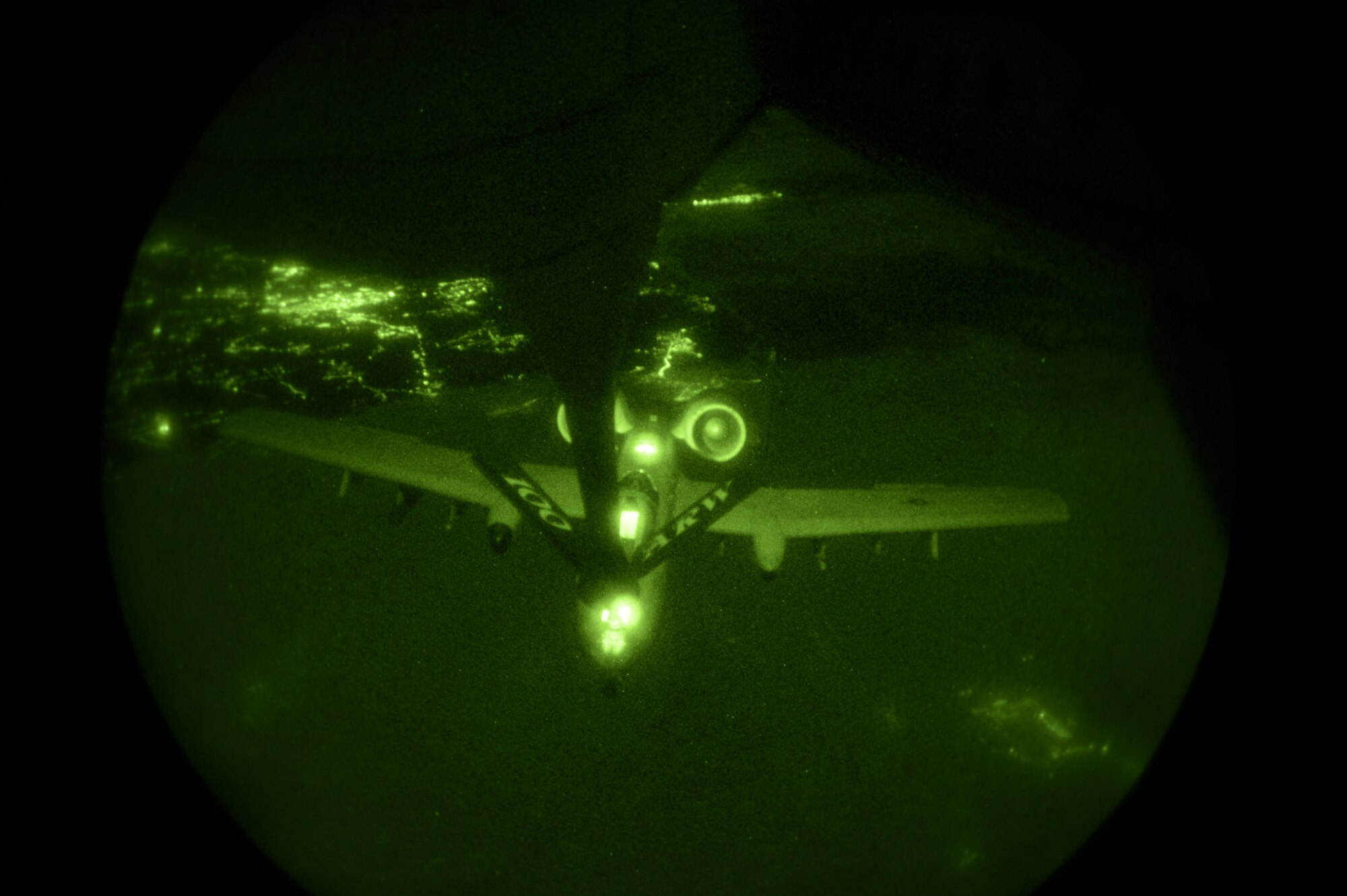 An A-10 Thunderbolt II refuels from a KC-135 Stratotanker during exercise REAL THAW, Feb. 19, 2013. The Stratotanker is operated by the 351st Expeditionary Air Refueling Squadron operating from southwest Europe. The 351st EARS is comprised of Airmen from the 100th Air Refueling Wing, RAF Mildenhall, England, who deployed Jan. 26, 2013. The 351st EARS offered to participate in REAL THAW from their deployed location. Picking up the exercise refueling mission gave the 351st EARS aircrew additional training and was an efficient way to use a pre-located refueling capability. REAL THAW, the Portuguese military's premiere annual exercise, integrates the Portuguese Army, Navy and Air Force for joint operations and scenarios. The exercise also includes forces from partner nations. The 81st Fighter Squadron, Spangdahlem Air Base, Germany, is one of the U.S. representatives in Portugal. Their airframe, the A-10 Thunderbolt II, is the only close air support aircraft participating this year, and the Portuguese military is taking full advantage of its capabilities. (U.S. Air Force photo by Master Sgt. LeeAnn Sunn/Released)