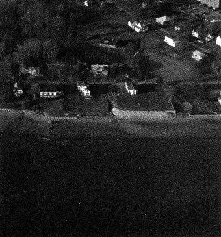 Aerial view of Bagaduce River.The project on the Bagaduce River in Castine is located at historic Fort Pentagoet, near Castine Harbor, ME and less than 0.5 mile southwest of the town center. Castine is about 30 miles south of Bangor and 10 miles east of Belfast.