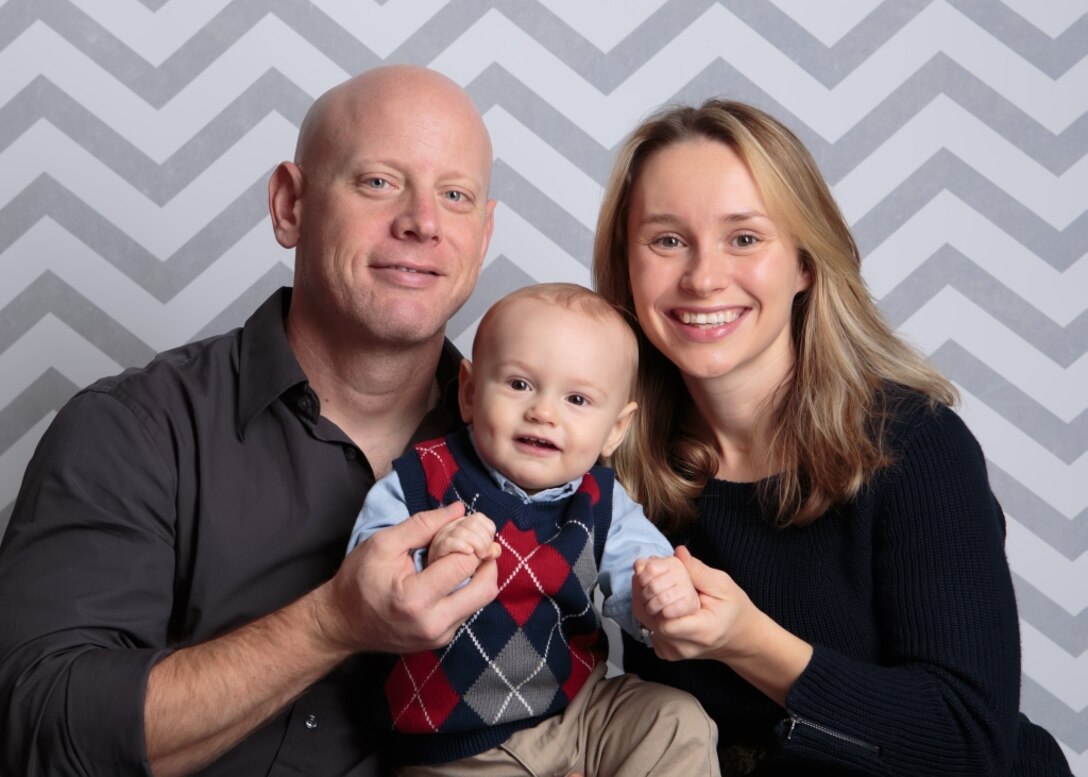 Danielle Tenconi (right), as seen with her husband, U.S. Army Capt. Todd Turner and their 1-year-old son Wyatt, was recently named the Armed Forces Insurance Military Spouse of the Year for Joint Base Langley-Eustis, Va., and is now in the running to earn top honors at the Army-wide level. Tenconi is active in the military spouse community, having served as a Family Readiness group leader, and continues to be a leader in supporting military spouses. (Courtesy photo)
