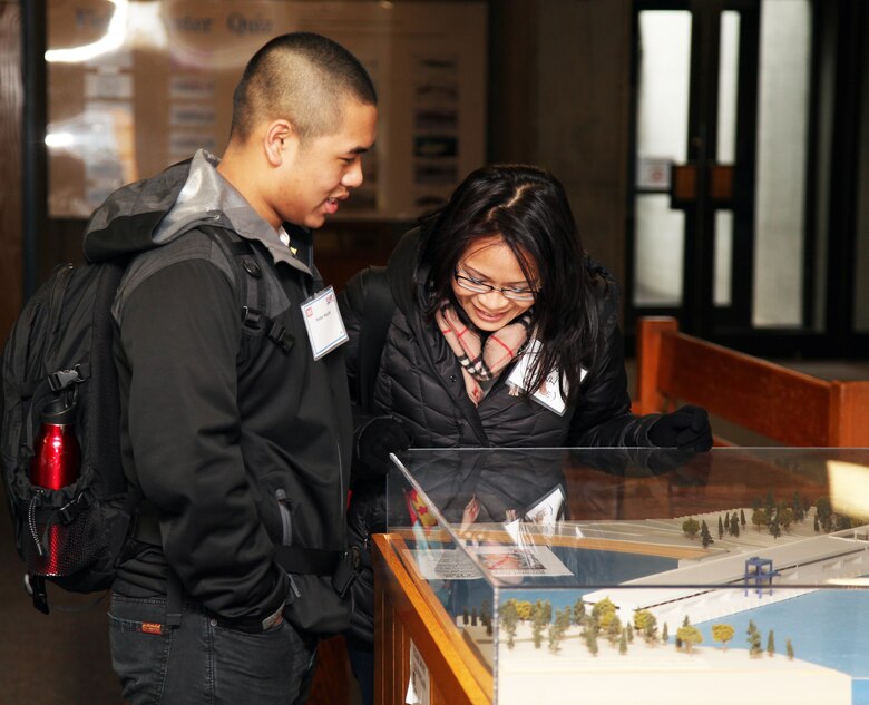 High school students from a dozen Portland-area schools visited Bonneville Lock and Dam Feb. 21 to celebrate Engineer Day.