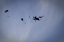 Marine Medium Tiltrotor Squadron 263 provided support to special operators, including Navy SEALs, Air Force combat controllers and Army Special Forces, with parachute operations in Emporia Airfield, Va., Feb. 20-21. The special operators performed military free falls from 12,500 feet in the air from two MV-22B Ospreys and a static line jump from 1,500 feet. 

