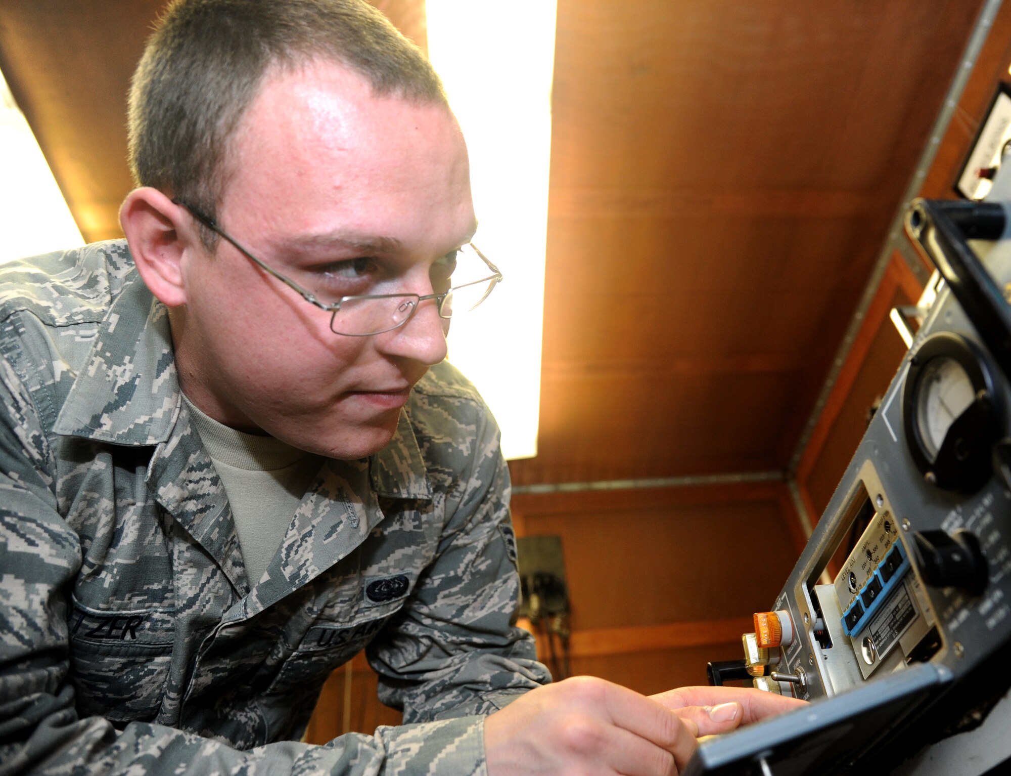 Senior Airman Zac Krotzer is an airfield systems technician with the 71st Communications Squadron at Vance Air Force Base, Okla. (U.S. Air Force photo/ Airman 1st Class Frank Casciotta)