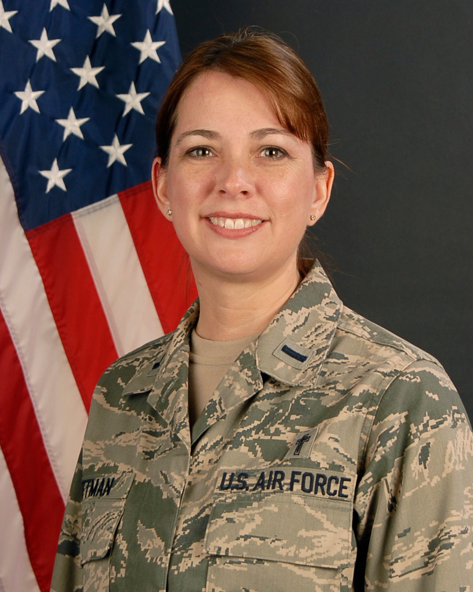 1st Lt. Christina Pittman, a Chaplain with the 169th FW at McEntire Joint National Guard Base, S.C., poses for her photo on February 5, 2012.
(National Guard photo by Tech. Sgt. Caycee Watson/Released)