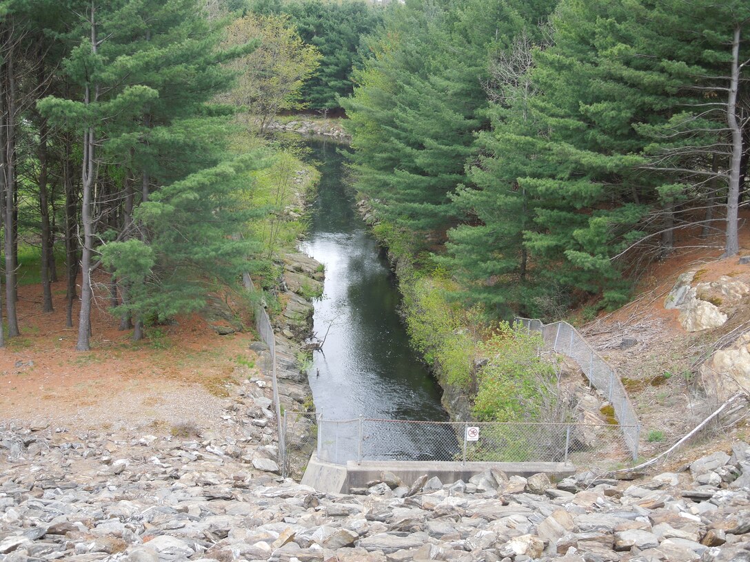 The dam at Hancock Brook lake is located 3.4 miles upstream of the confluence of Hancock Brook and Naugatuck River. The dam was completed in 1966 at a cost of $3.77 million. The dam is a part of a network of seven flood control reservoirs built by the Corps of Engineers in the Naugatuck River Basin.