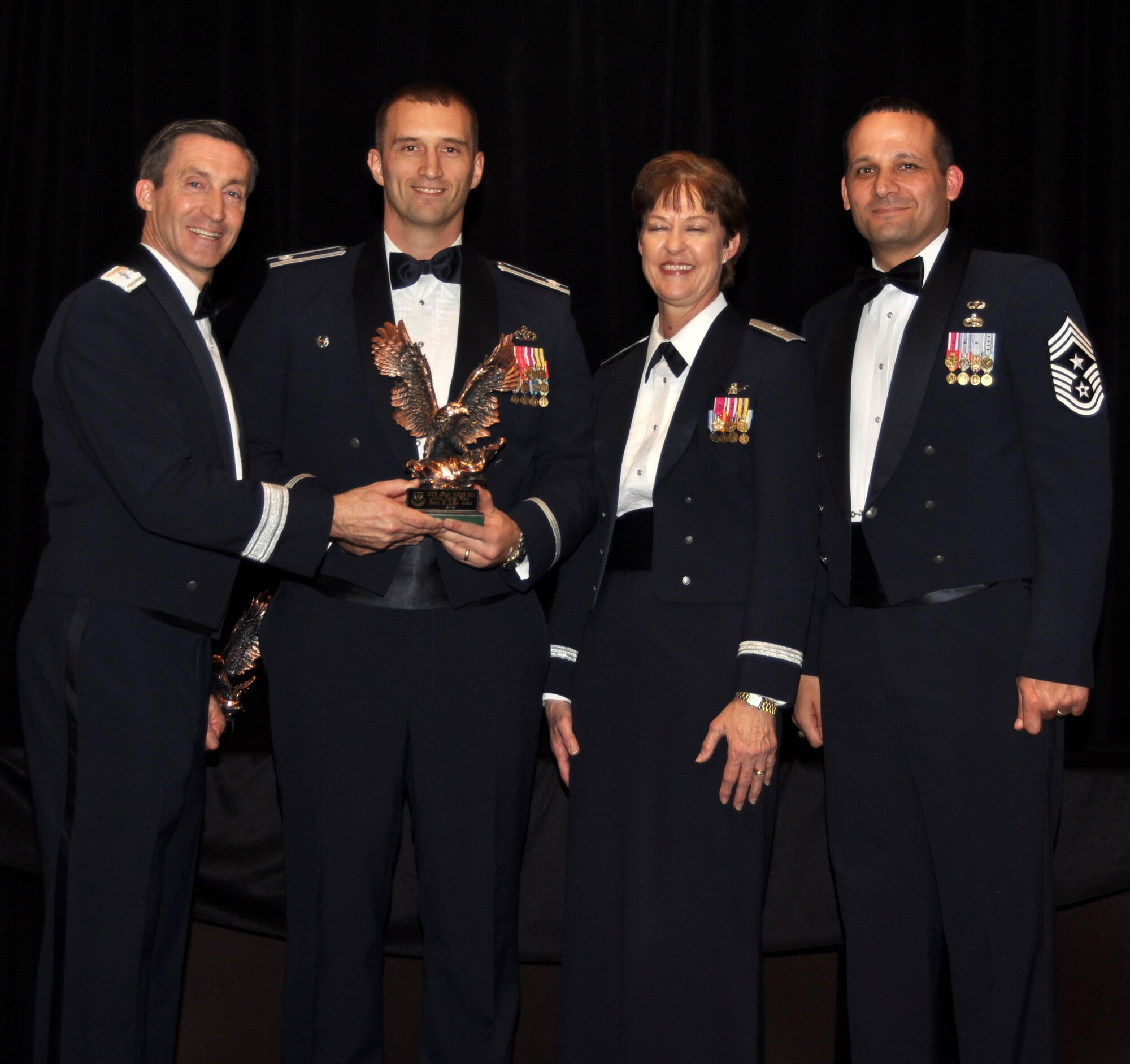 It was another sell-out crowd that attended the 301st Fighter Wing Annual Awards Banquet at the Hilton in downtown Fort Worth Feb. 2. Yearly awards were given to Air Force Reservists for Airman, NCO, Senior NCO, 1st Sgt., Company Grade Officer and Field Grade Officer as well as three Civilan of the Year awards and the Henry D. Green award for community service. 