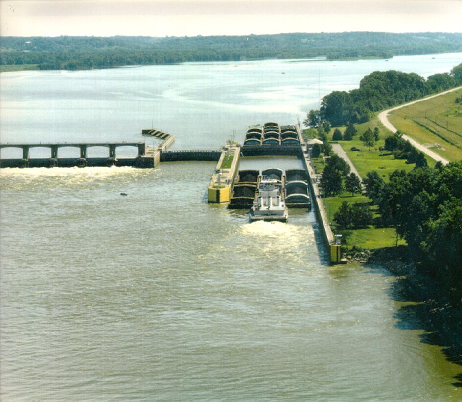 Lock and Dam 16 is about one mile upstream from Muscatine, Iowa, and 457.2 miles above the confluence of the Mississippi and Ohio rivers. The lock opened in 1937.