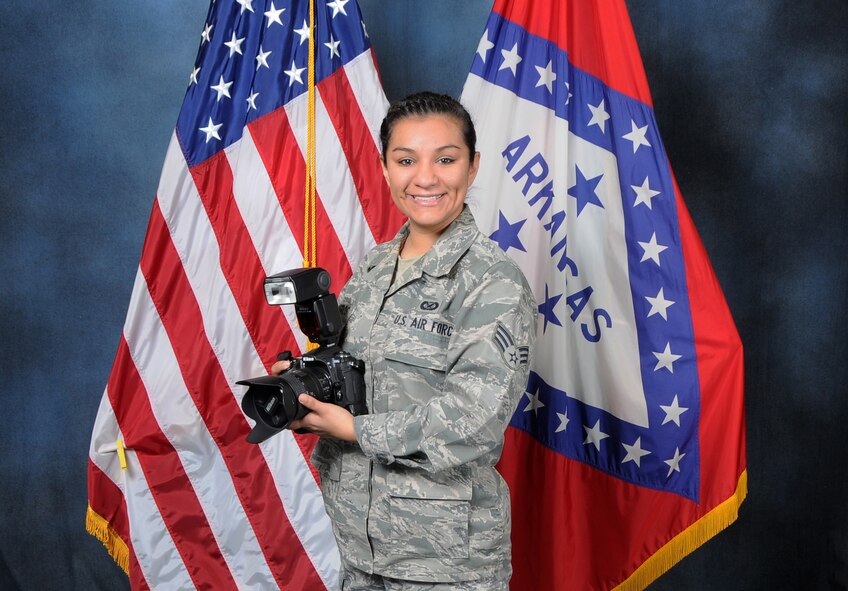 Senior Airman Hannah Landeros with the 188th Fighter Wing Public Affairs Office was selected as the 188th’s Flying Razorback spotlight for January 2013. (National Guard photo by Senior Airman Hannah Landeros/188th Fighter Wing Public Affairs)