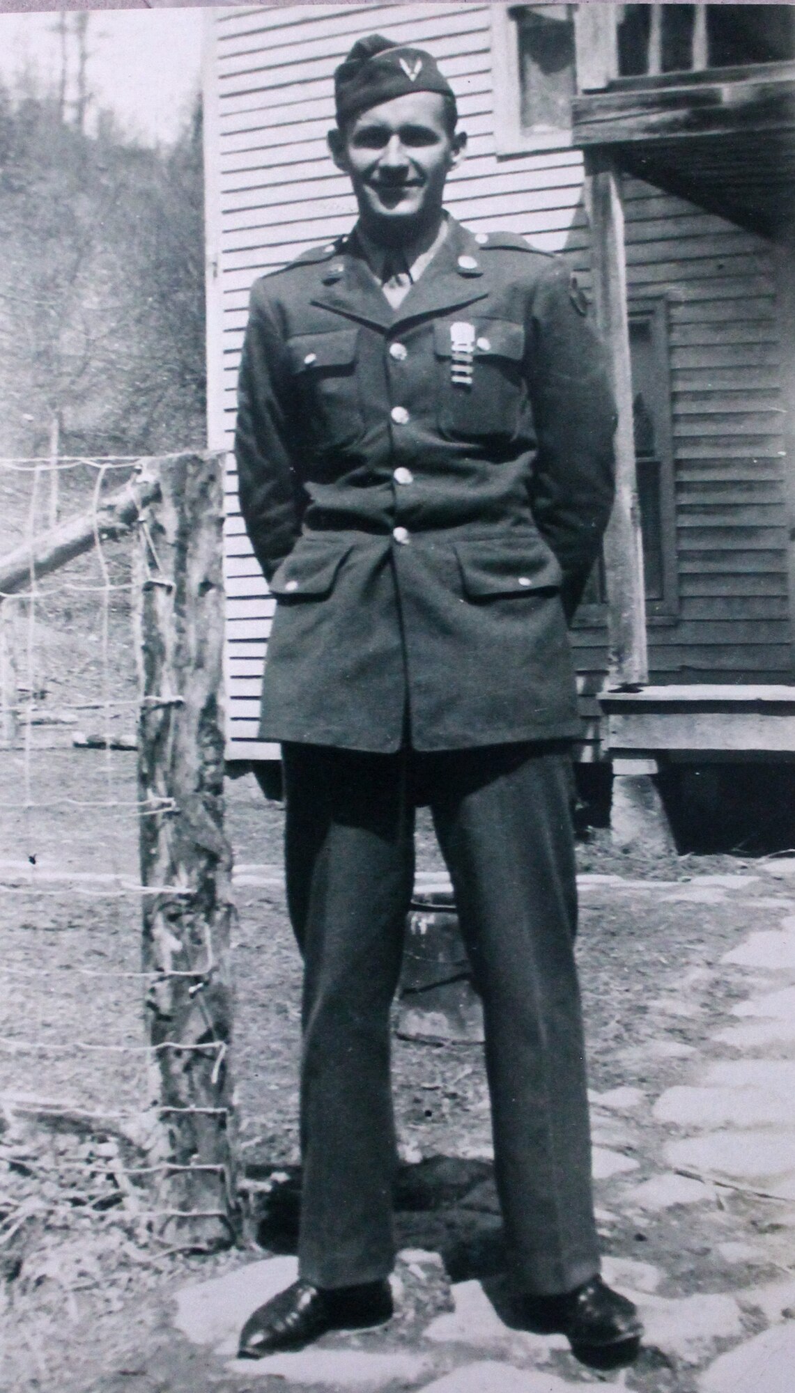 WWII Veteran, Hobert Yeager, was drafted in 1943 and served in the Pacific Theater where he fought battles on Leyte Island with the 21st Infantry Regiment which counted 2,133 enemy kills and 14 captured prisoners (42% of the division total). He received two purple hearts from wounds incurred during the battles and was sent to help occupied Japan in late 1945.