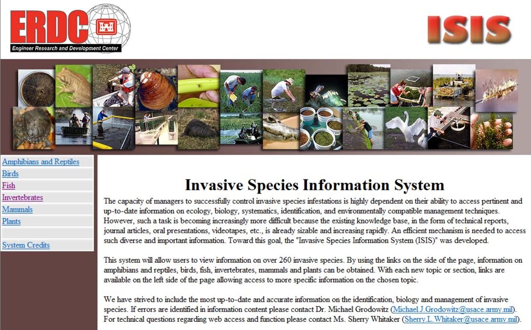 The ISIS offers a wide variety of invasive species information and advanced identification techniques and support to ensure successful control of invasive species infestations.