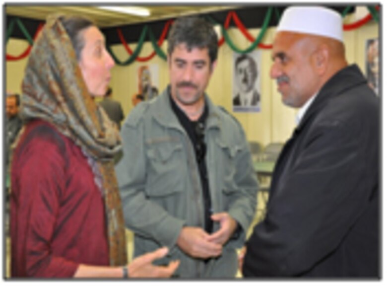 Dr. Palmer-Moloney provides watershed management advice to local Afghani officials.