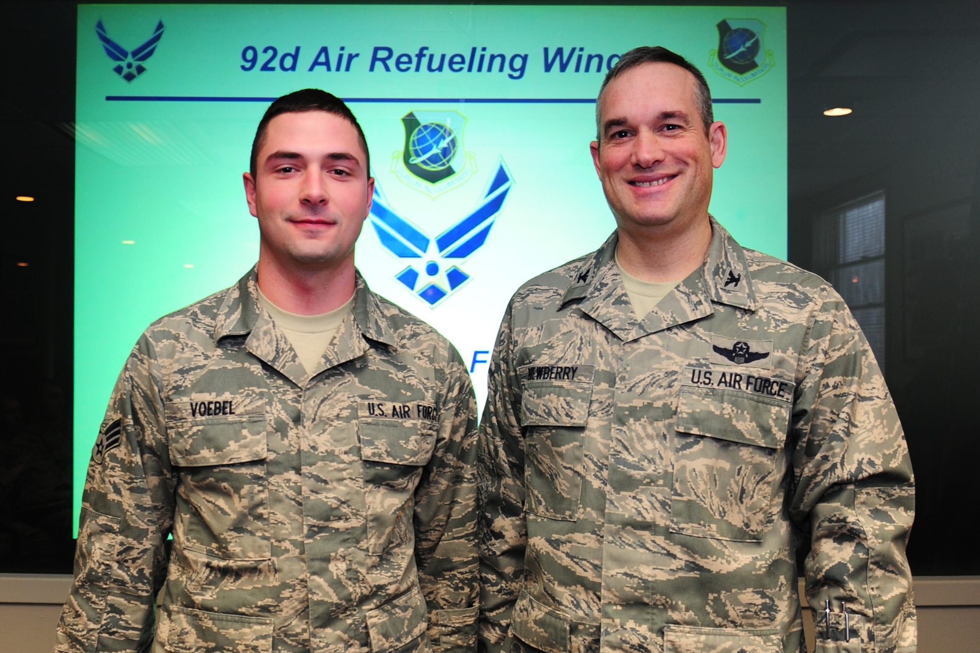 Senior Airman Luke Voebel, 92nd Aerospace Medicine Squadron public health technician, has been selected as a member of Team Fairchild's elite, Fairchild's Finest at Fairchild Air Force Base, Wash. (U.S. Air Force photo by Airman 1st Class Janelle Patino)