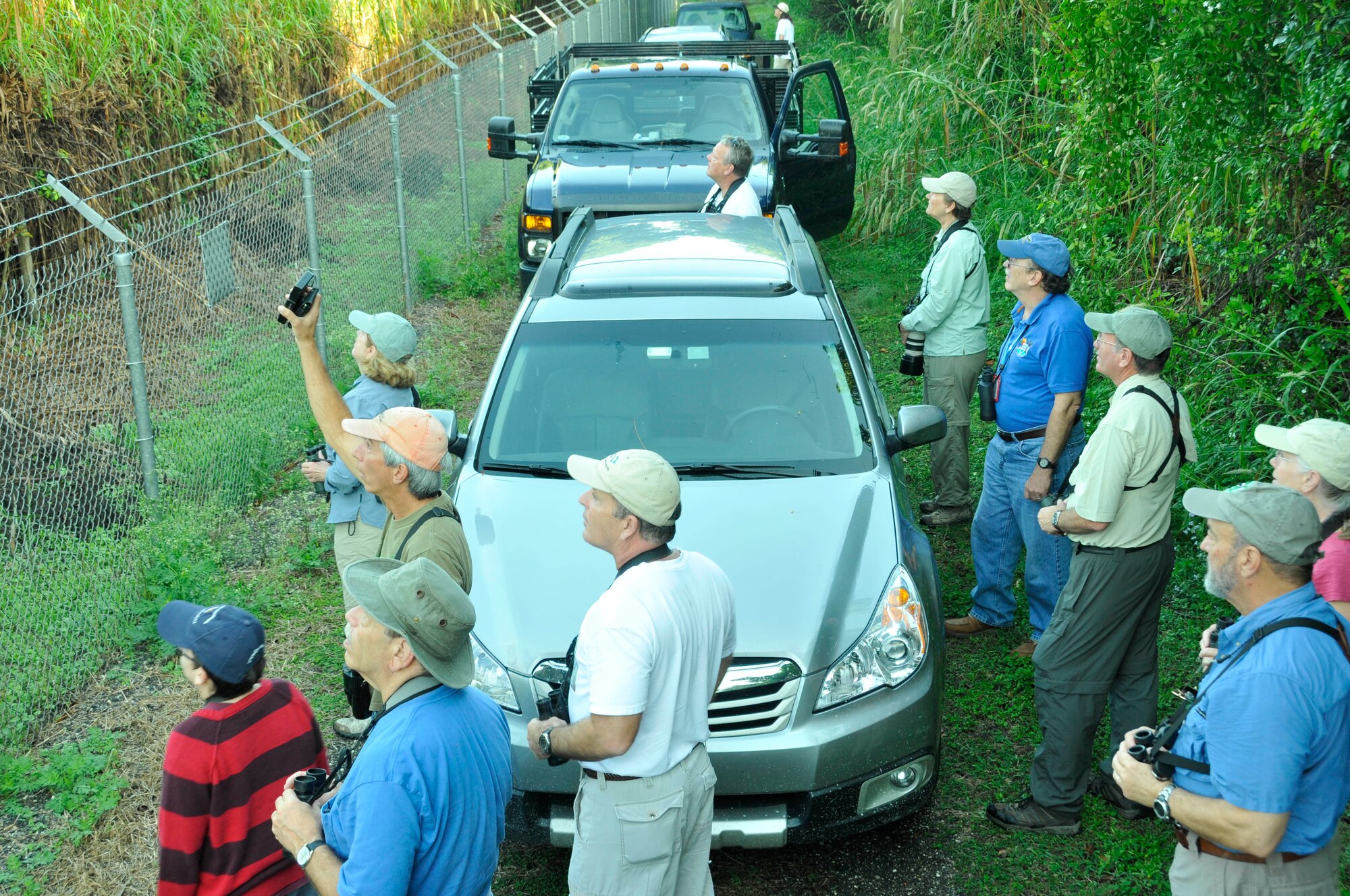 Birders participating in the 2012 Christmas Bird Count at Homestead Air Reserve Base, Fla., Dec. 9. As a National Audubon society program, the Christmas Bird Count is an annual event, more than a century old, that takes place across the country, where tens of thousands of volunteers, students, scientists, and bird enthusiasts turn their heads to the sky in the name of conservation. Audubon and other organizations use data collected in this wildlife census to assess the health of bird populations and to help guide conservation action. (U.S. Air Force photo/Senior Airman Jacob Jimenez)