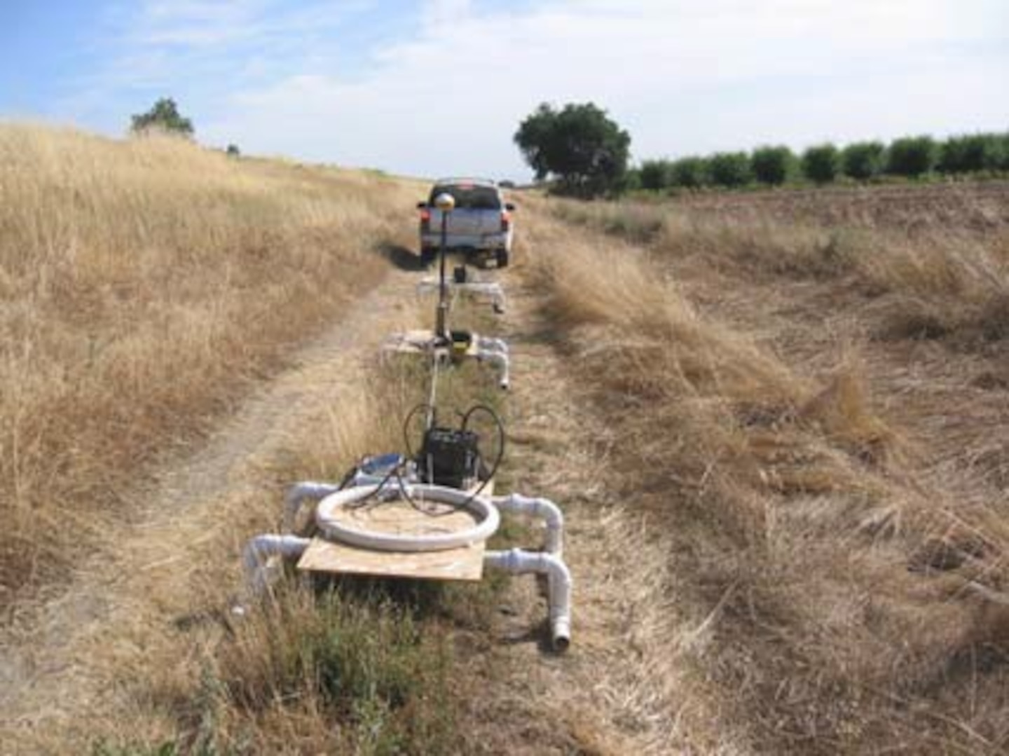 Geophysical survey along levee toe, Feather River, California.