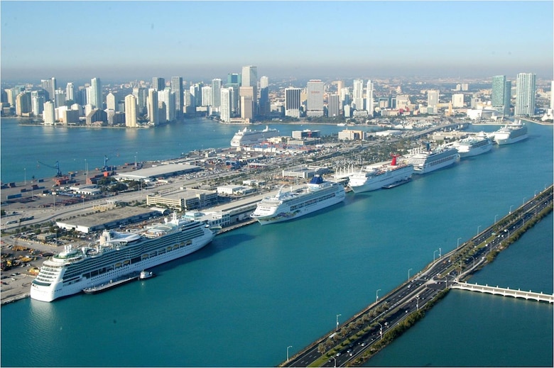 The Port of Miami, one of two Jacksonville District projects included in the administration’s “We Can’t Wait” initiative, welcomed four million cruise passengers last year and anticipates doubling its cargo traffic over the next decade.  A contract award for the project is anticipated in March 2013. 
