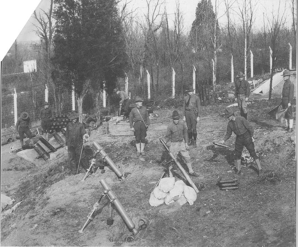 Soldiers training at the American University Experiment Station