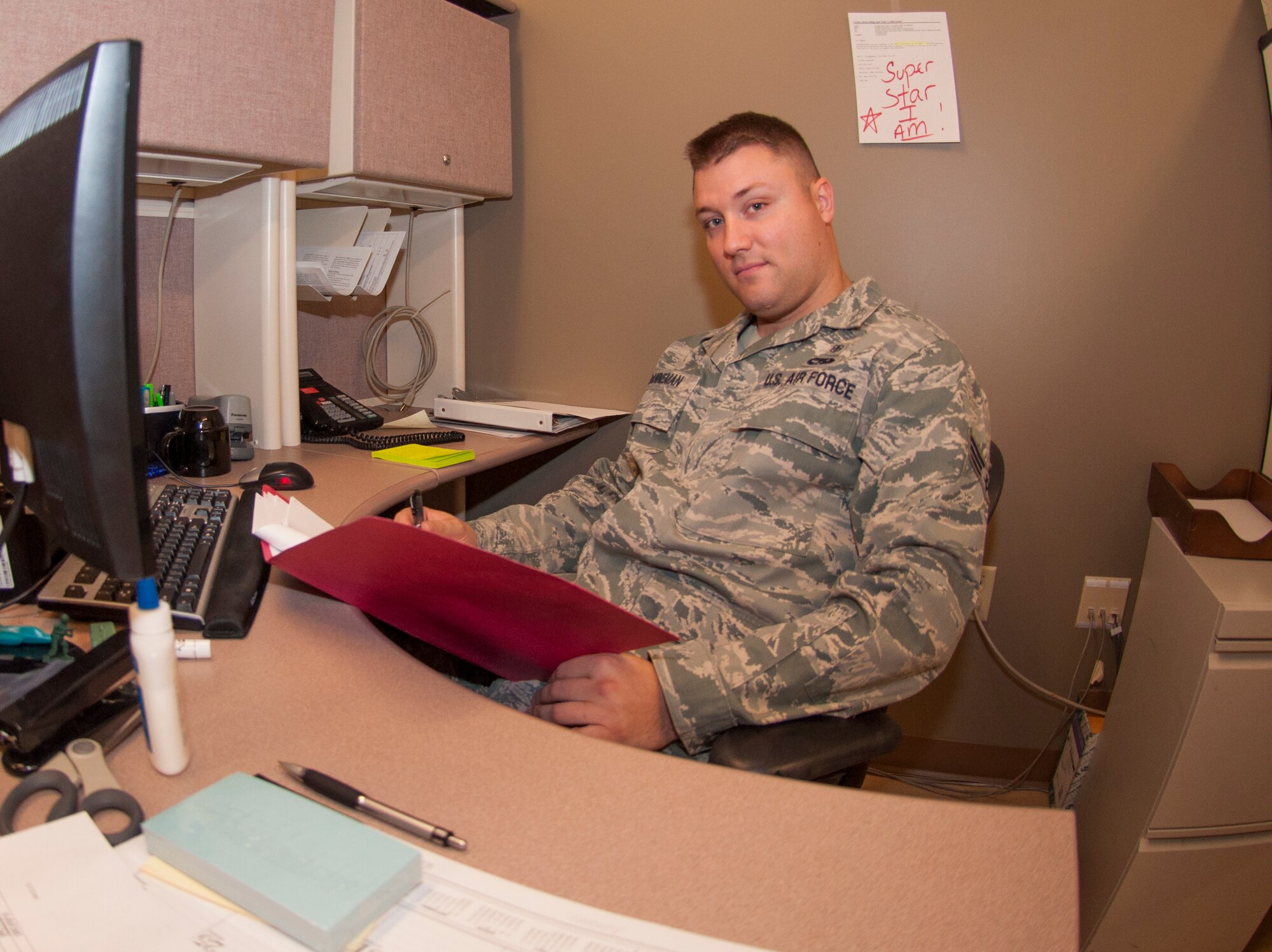 Senior Airman Frederick Danneman, 419th Medical Squadron, is the only behavioral health technician for the wing. (U.S. Air Force photo/Senior Airman Crystal Charriere)
