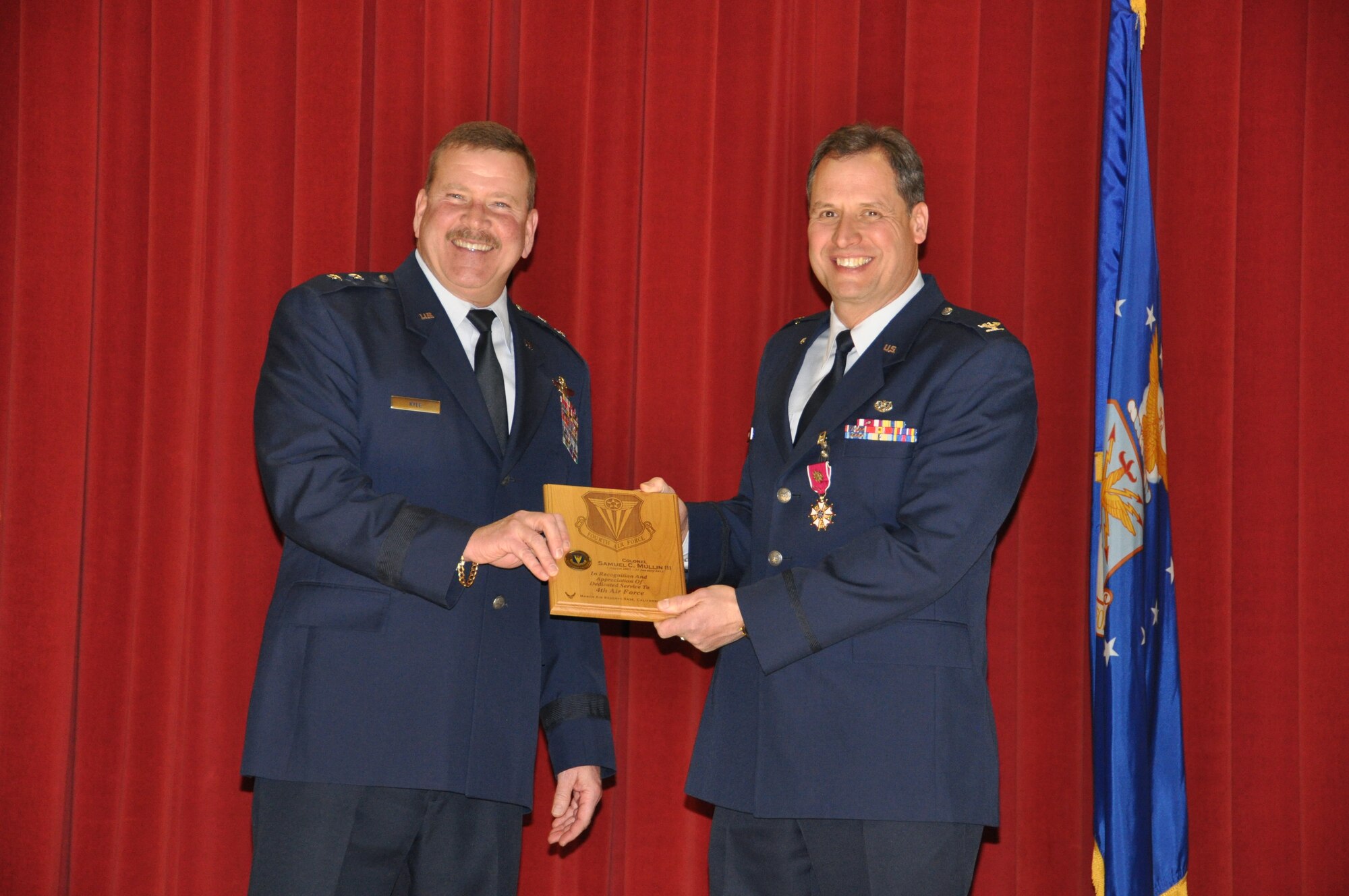 Colonel Samuel Mullin III, staff judge advocate, retired January 5 at March Air Reserve Base after 30 years of service in the Air Force.

