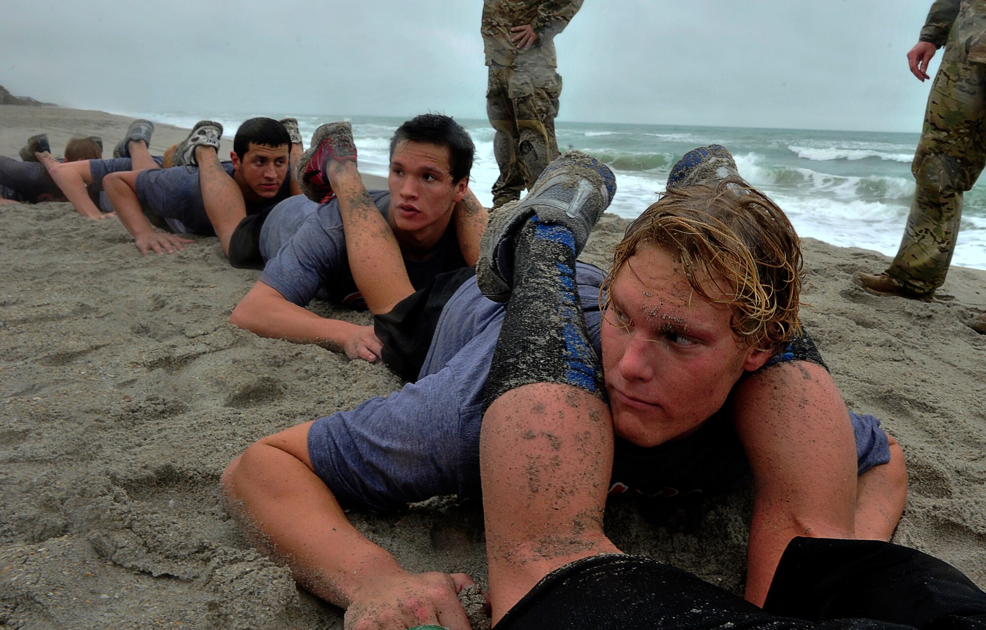 The 920th Rescue Wing hosted 38 members of the University of Florida's swim team at Patrick Air Force Base Fla., 4 January 2013.  The 920th RQW Guardian Angles perform combat search and rescue as its primary mission, but also supports civilian search and rescue, humanitarian relief and safety, and security during all Space Coast rocket launches.  (U.S. Air Force photo/ Staff Sgt. Stephany D. Richards)(released)
