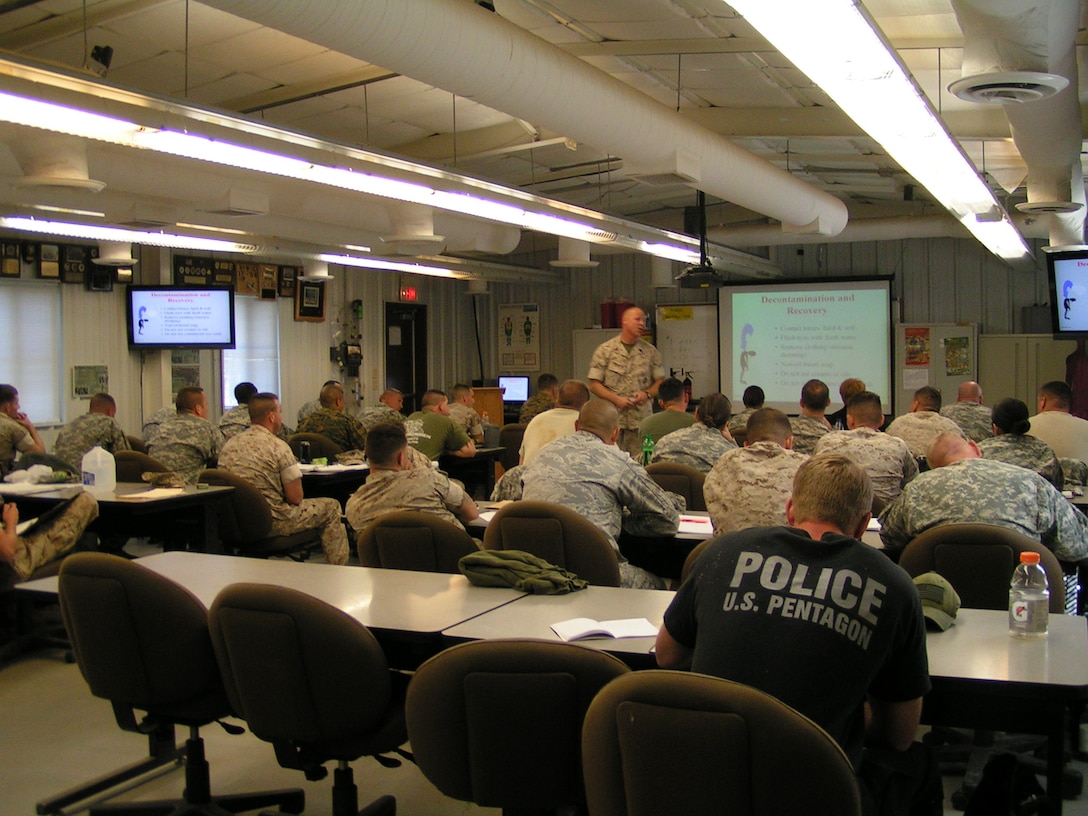 GySgt Shaeffer teaching INIWIC Students.