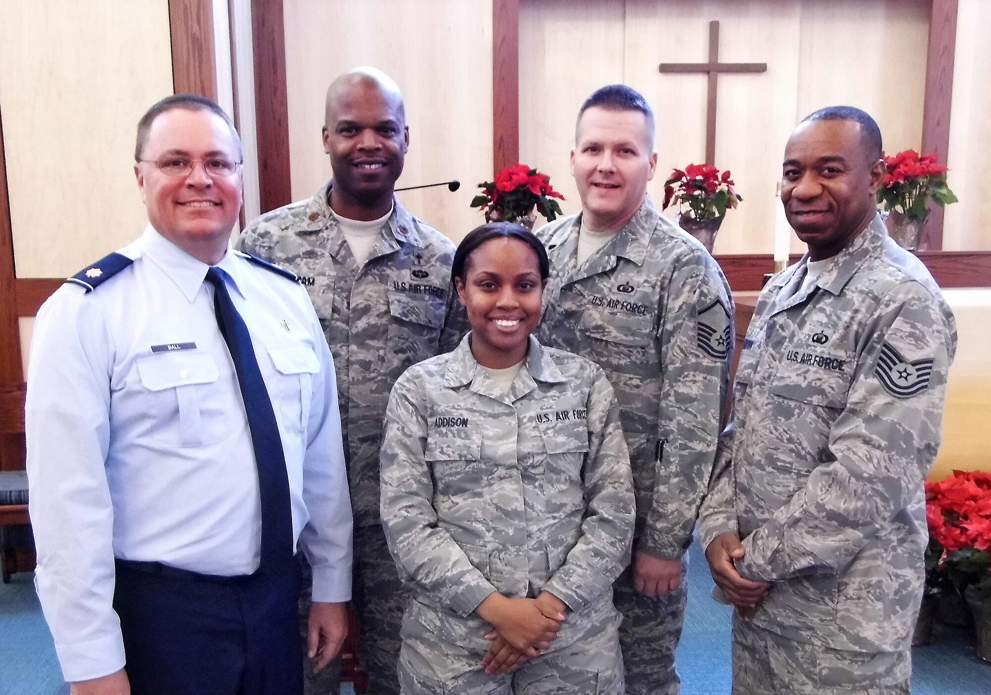 The 512th Airlift Wing chapel staff moved its offices and ministry resources in December 2012 to the newly constructed base chapel at 417 Tuskegee Blvd., Dover Air Force Base, Del. All military members and families are invited to visit and learn more about chaplain services. (U.S. Air Force photo/Senior Airman Joe Yanik) 