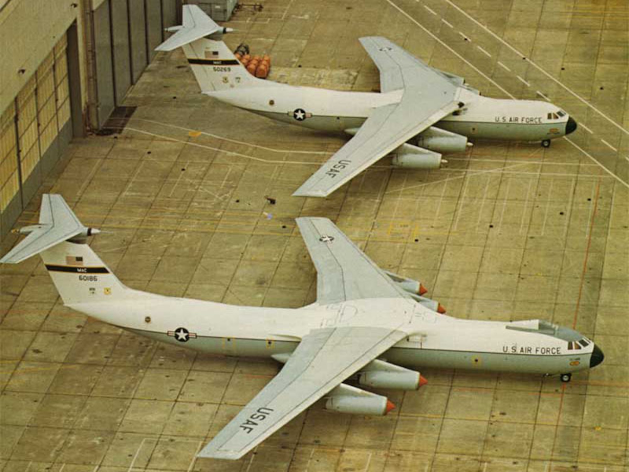 On Jan. 8, 1977, the first YC-141B rolled out of the Lockheed-Georgia Marietta plant. Equipped with in-flight refueling capability, it was 23 feet longer than the original C-141A, enabling it to carry more troops and cargo.(Courtesy photo)