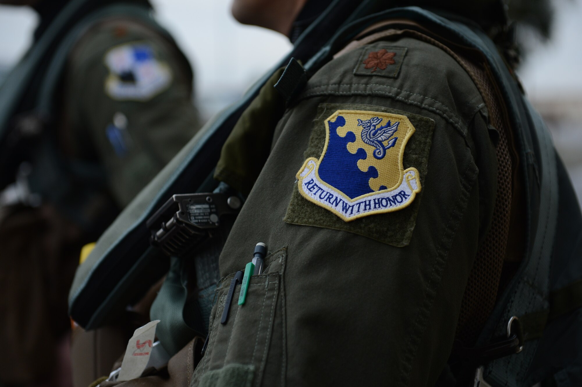 SPANGDAHLEM AIR BASE, Germany – F-16 Fighting Falcon fighter pilots from the 480th and 555th Fighter Squadrons wait for transportation to their aircraft Jan. 5, 2013. The 555th, which is from Aviano Air Base, Italy, flew to Spangdahlem to supplement the 480th during training at Red Flag 13-2 at Nellis Air Force Base, Nev. (U.S. Air Force photo by Staff Sgt. Nathanael Callon/Released)
