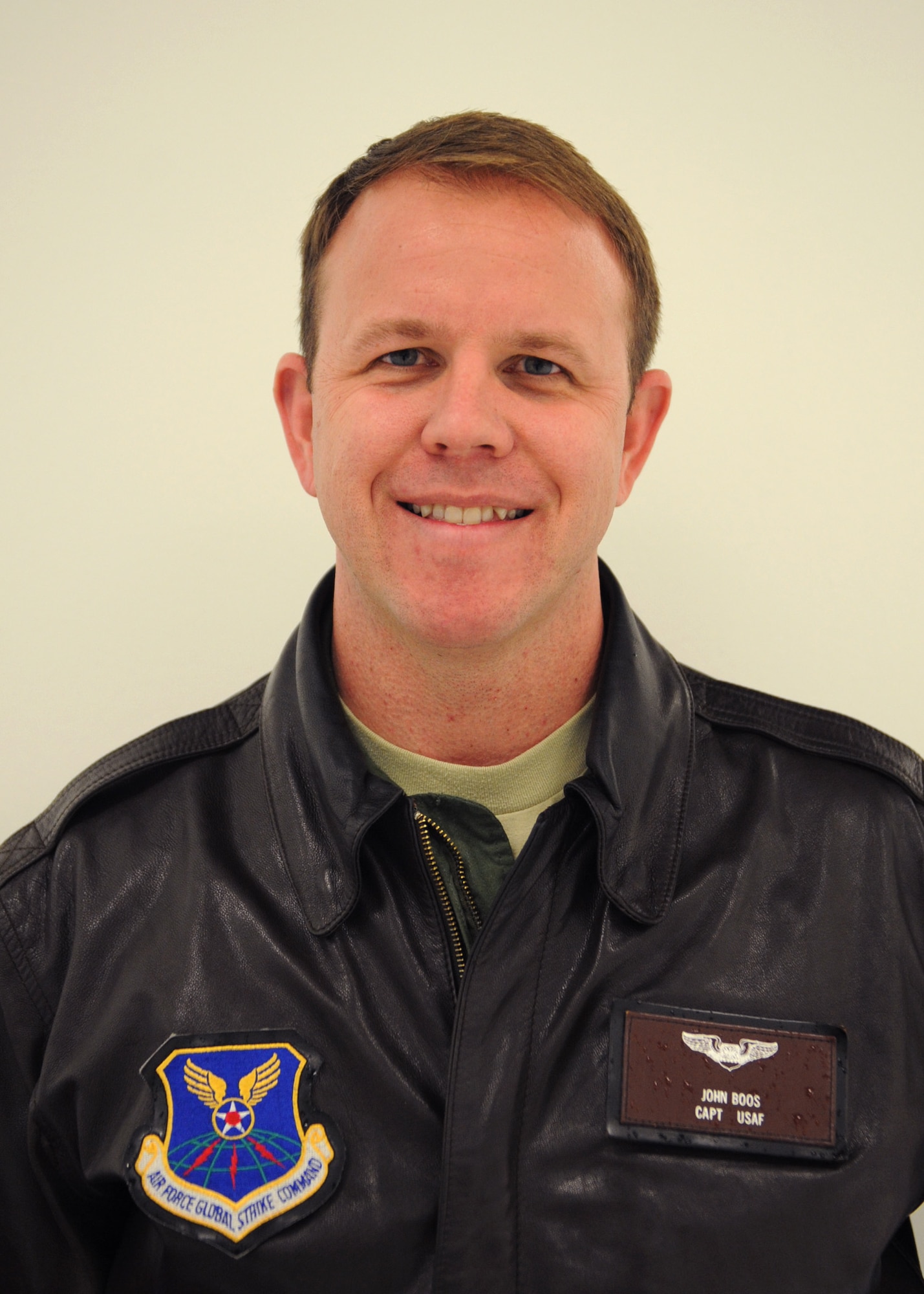 Capt. John Boos, 11th Bomb Squadron student affairs flight commander, "My New Year's resolution is to finish Air Command and Staff College. I will maintain my resolution by investing all of my additional time into completing it." (U.S. Air Force photo/Airman 1st Class Benjamin Gonsier)
