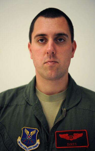1st Lt. Daniel Dukes, 96th Bomb Squadron navigator, "My New Year's resolution is to lose 30 pounds. I will maintain my resolution by eating right and working out rigorously." (U.S. Air Force photo/Airman 1st Class Benjamin Gonsier)
