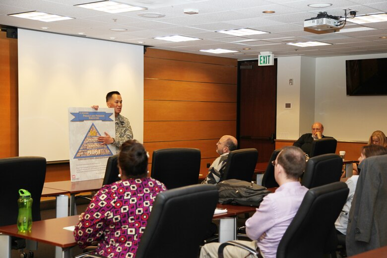 “Good vision and directing are the essence of leadership,” Col. Mark Toy tells Tier I and Tier II participants at the 2013 Leadership Development Program kickoff held Jan. 8 at the Los Angeles District headquarters. 