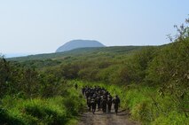 Marines of 3rd Marine Logistics Group, III Marine Expeditionary Force pay a visit to Iwo To, Japan, formerly known as Iwo Jima, during a professional military education visit here Dec. 19.  The 3rd MLG Marines visited the island to show respect for those who lost their lives during the World War II Battle of Iwo Jima and to gain a better understanding of what Marines who fought here experienced.