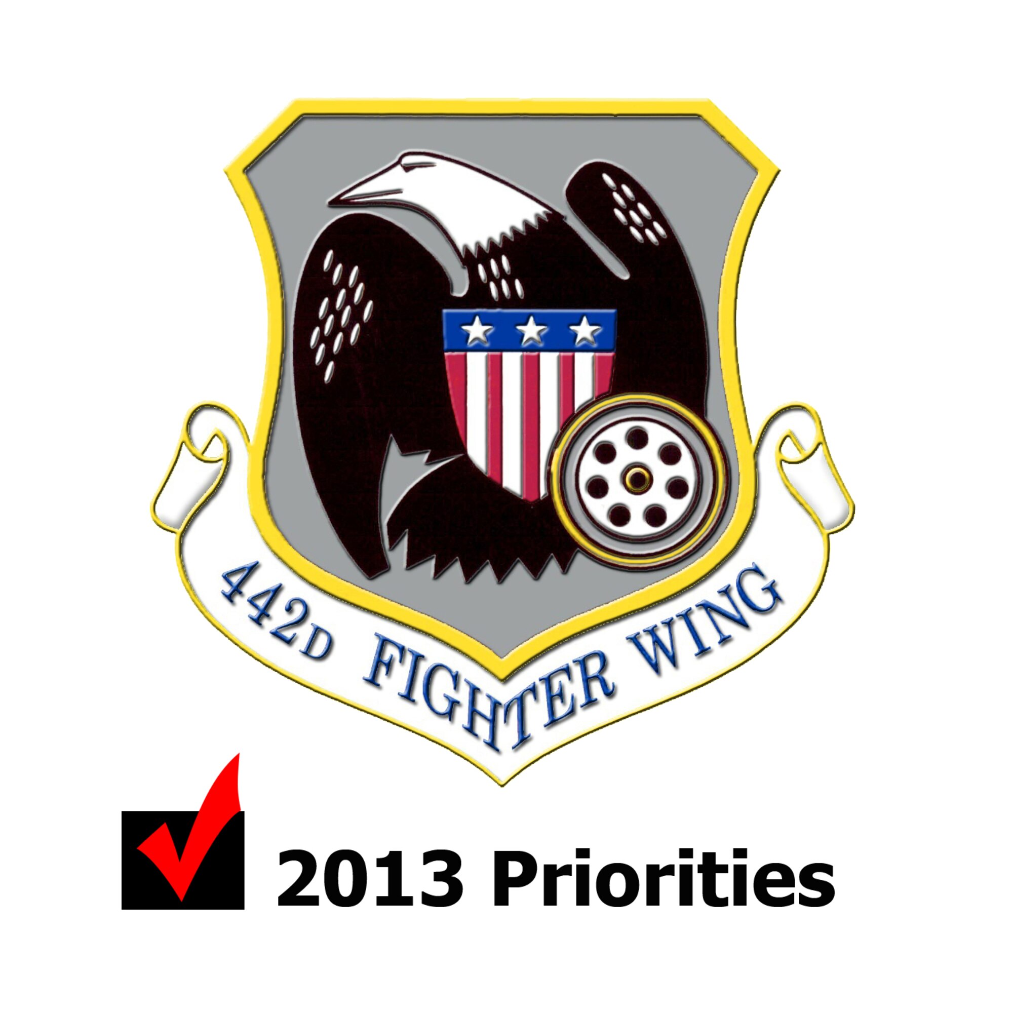 Brig. Gen. Eric S. Overturf, 442nd Fighter Wing commander, sets the priorities for 2013. The 442nd Fighter Wing is an A-10 Thunderbolt II Air Force Reserve unit at Whiteman Air Force Base, Mo. (U.S. Air Force illustration by Tech. Sgt. Danielle Johnston)