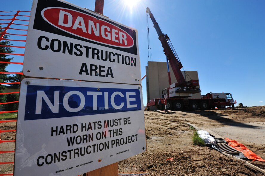 MINOT AIR FORCE BASE, N.D. -- Construction of the new air traffic control tower is well underway. Construction projects like this is one of the many ongoing projects at Minot Air Force Base. (U.S. Air Force photo/Senior Airman Brittany Y. Auld)