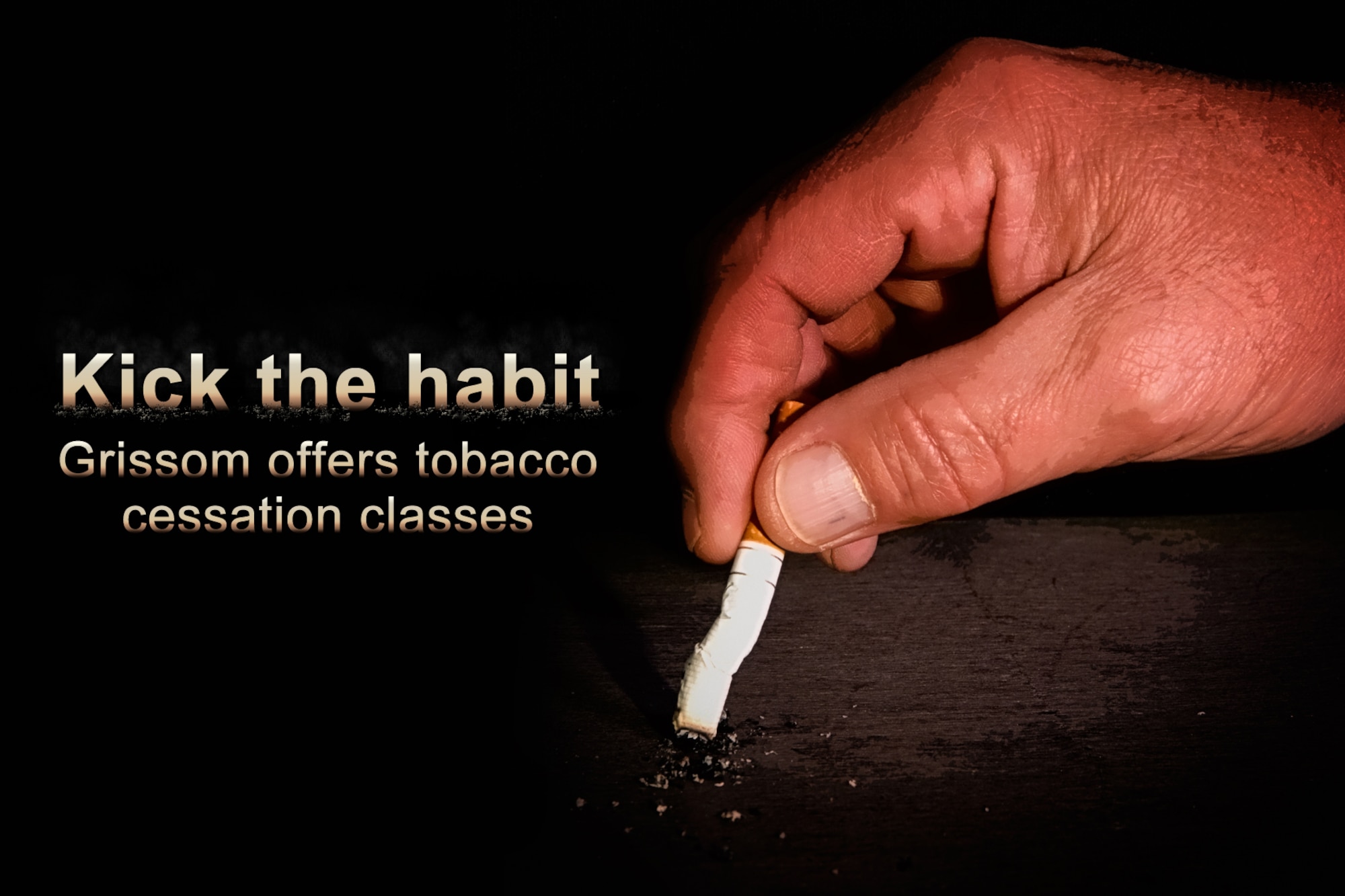 GRISSOM AIR RESERVE BASE, Ind. -- In January, Grissom will offer a four-class tobacco cessation course designed to provide tobacco users assistance with leading a tobacco free life. The classes will be held on Wednesdays starting Jan. 16 at 3:30 p.m. (U.S. Air Force photo illustration/Staff Sgt. Ben Mota)